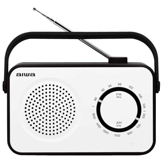 Aiwa - R-190BW radio Portátil Analógica Negro, Blanco