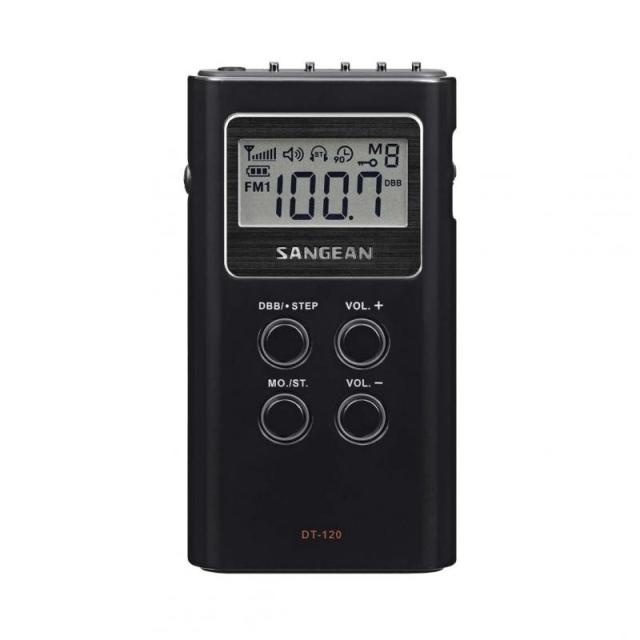 Sangean - DT-120B radio Portátil Digital Negro