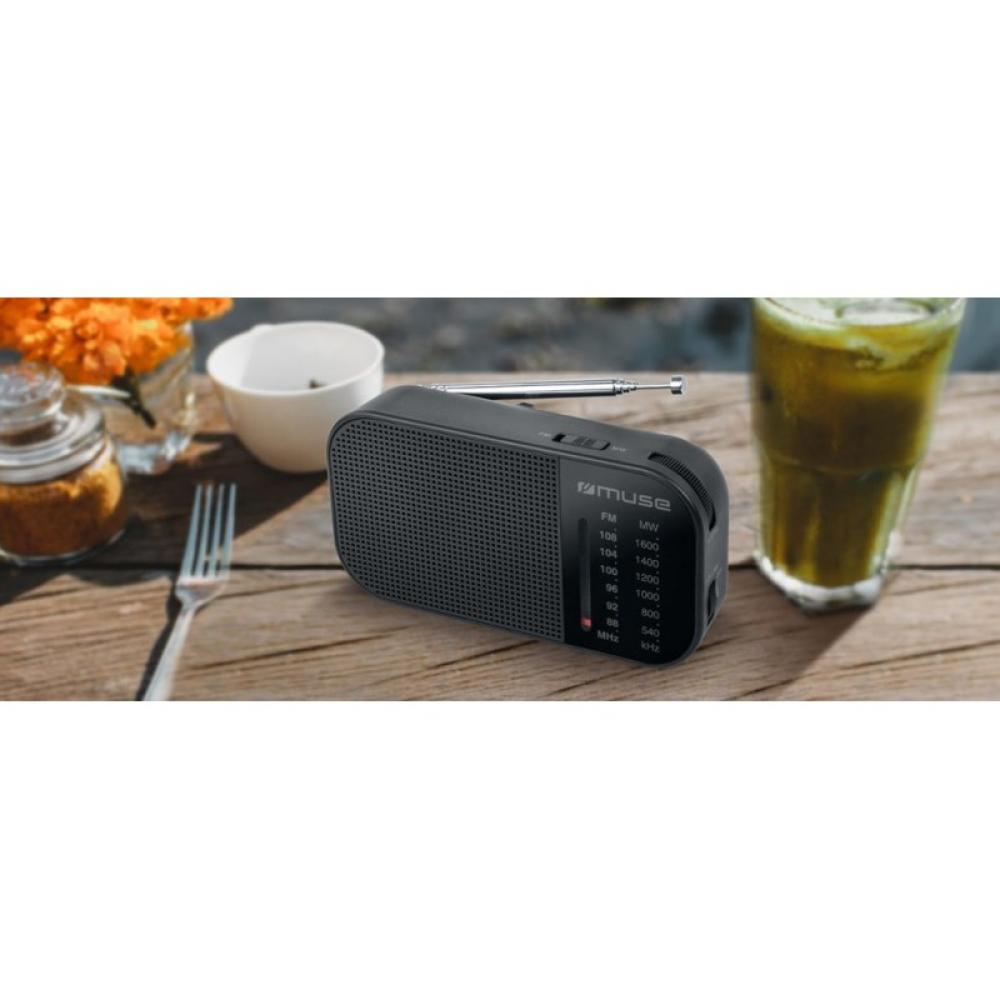 Muse - M-025 R radio Portátil Analógica Negro