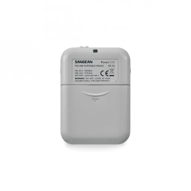 Sangean - SR-32 Portátil Gris, Blanco