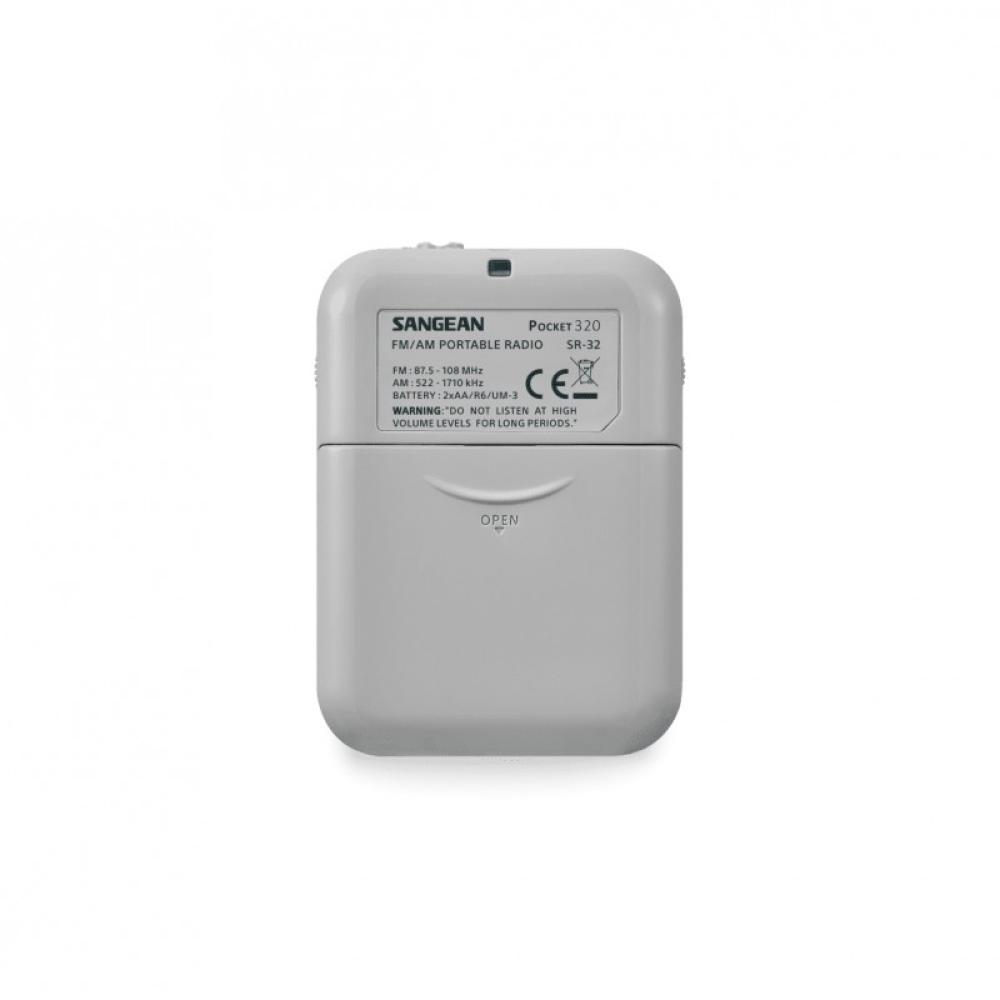 Sangean - SR-32 Portátil Gris, Blanco