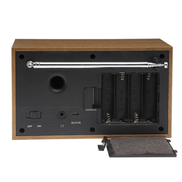 Denver - DAB-46DARK GREY Internet Analógico y digital Negro, Marrón