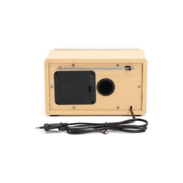 Denver - TR-63LW radio Personal Analógica Bamboo, Plata