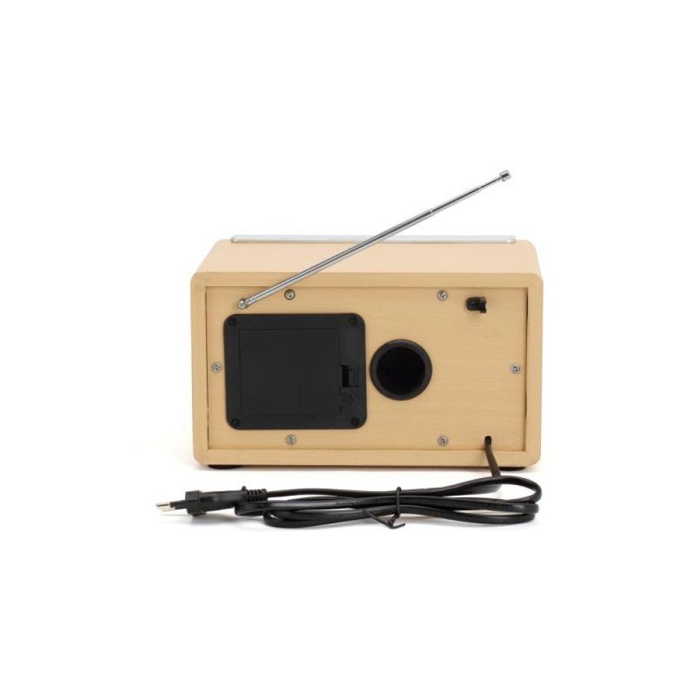 Denver - TR-63LW radio Personal Analógica Bamboo, Plata