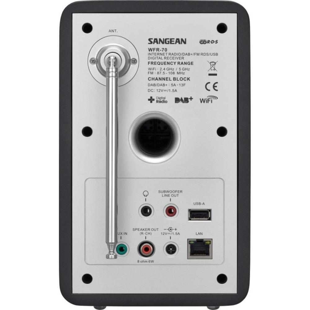 Sangean - Revery R5 Internet Negro, Plata