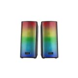 Mars Gaming - MSRGB2, Altavoces Bluetooth 5.3 15W, Procesador de Sonido DSP, Iluminación RGB Dinámica, Frontal Total Me - MSRGB2