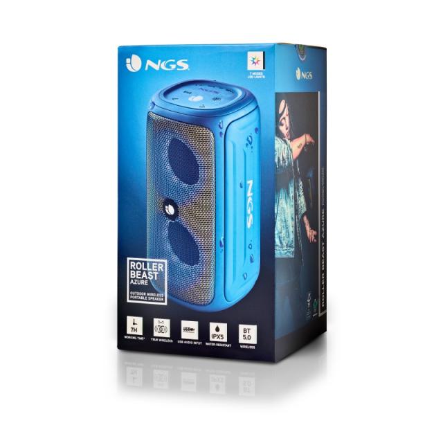 NGS - ROLLER BEAST Altavoz portátil estéreo Azul 32 W