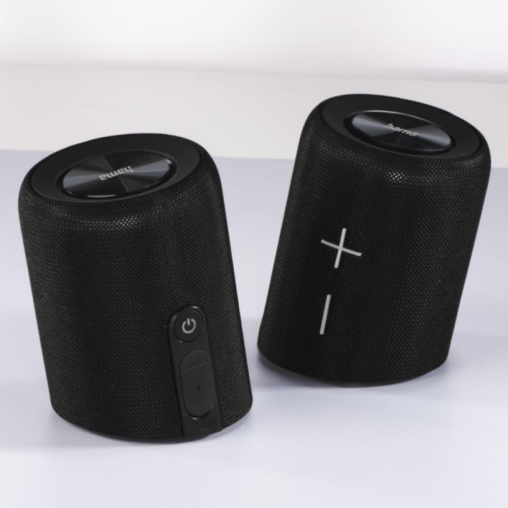 Hama - Twin 3.0 Altavoz portátil estéreo Negro 30 W