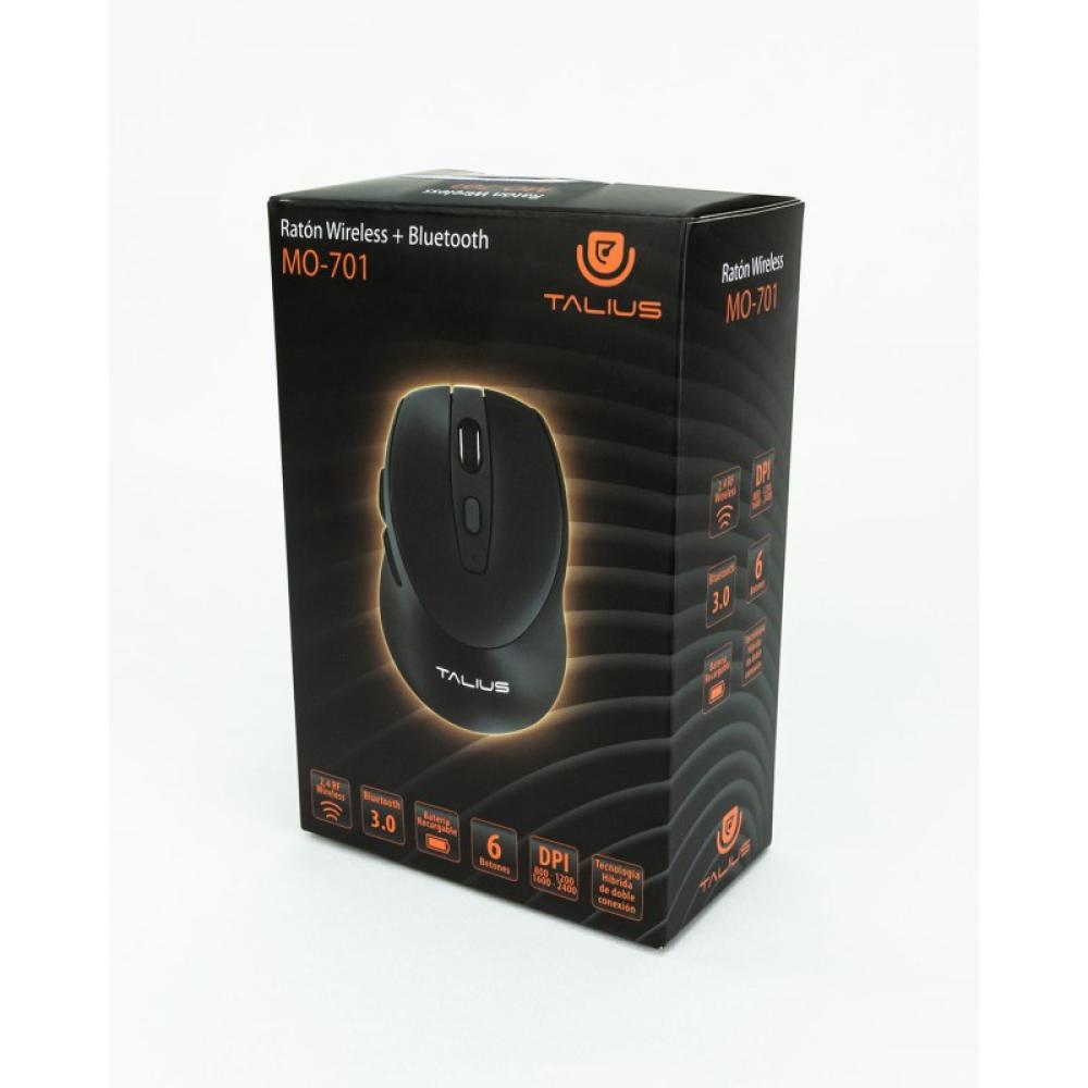 TALIUS - Ratón inalámbrico MO-701 RF/BT USB black