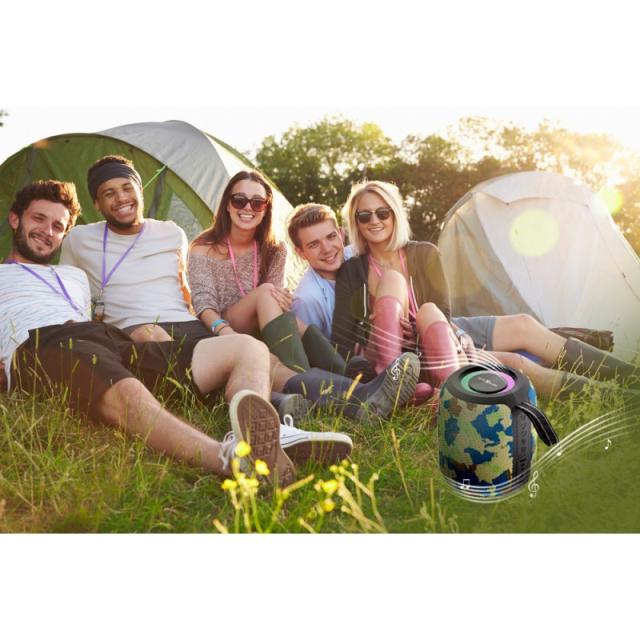 Gembird - GMB Audio SPK-BT-LED-05-CM altavoz portátil o de fiesta Altavoz monofónico portátil Camuflaje 8 W