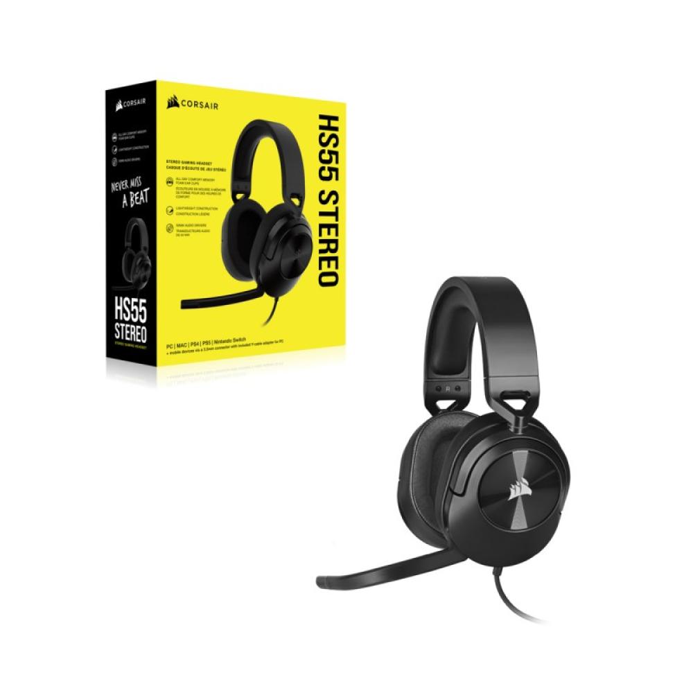 Corsair - HS55 STEREO Auriculares Alámbrico Diadema Juego Carbono