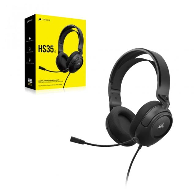 Corsair - HS35 v2 Auriculares Alámbrico Diadema Juego Carbono