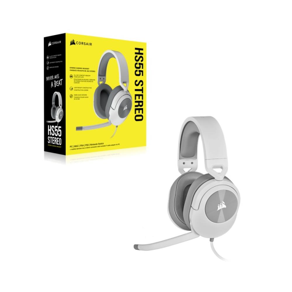 Corsair - HS55 STEREO Auriculares Alámbrico Diadema Juego Blanco