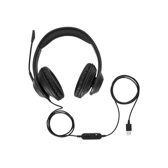 Targus - AEH102GL auricular y casco Auriculares Alámbrico Diadema Llamadas/Música USB tipo A Negro