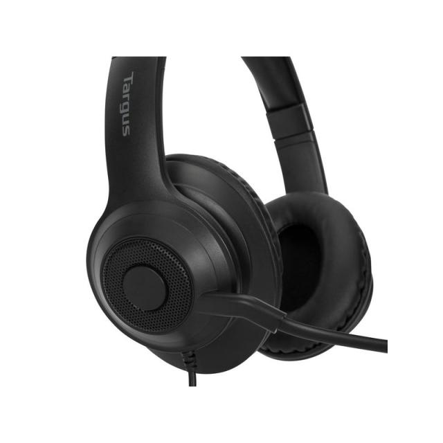 Targus - AEH102GL auricular y casco Auriculares Alámbrico Diadema Llamadas/Música USB tipo A Negro