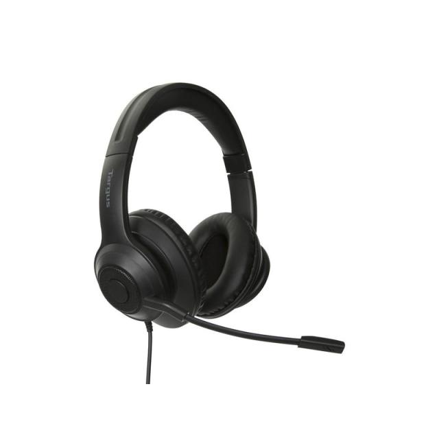 Targus - AEH102GL auricular y casco Auriculares Alámbrico Diadema Llamadas/Música USB tipo A Negro