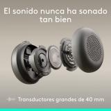 Logitech - Zone Wired 2: auriculares con cancelación de ruido y tecnología híbrida adaptativa ANC, USB-C con adaptador USB-A, Gr
