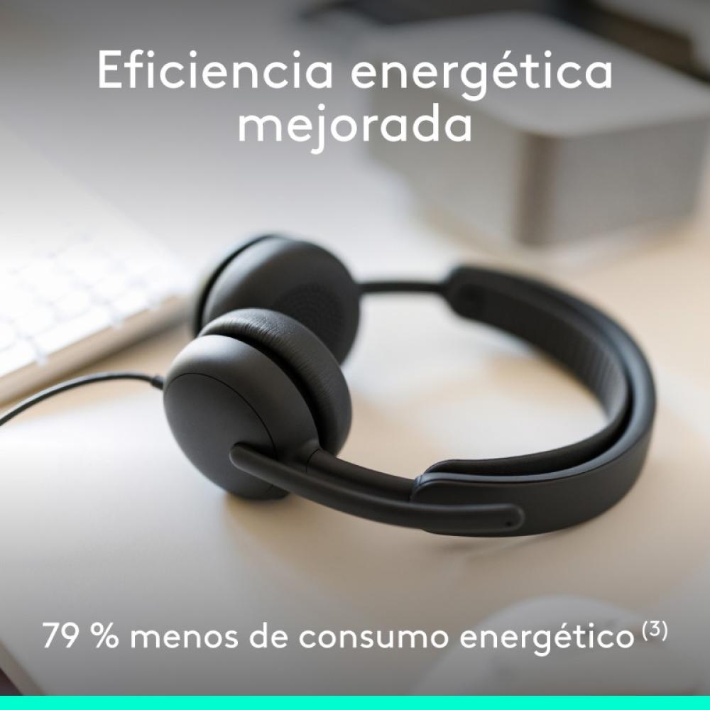 Logitech - Zone Wired 2: auriculares con cancelación de ruido y tecnología híbrida adaptativa ANC, USB-C con adaptador USB-A, Gr