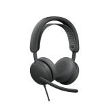 Logitech - Zone Wired 2: auriculares con cancelación de ruido y tecnología híbrida adaptativa ANC, USB-C con adaptador USB-A, Gr