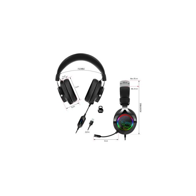 Spirit of Gamer - XPERT-H600 Auriculares Alámbrico Diadema Juego USB tipo A Negro