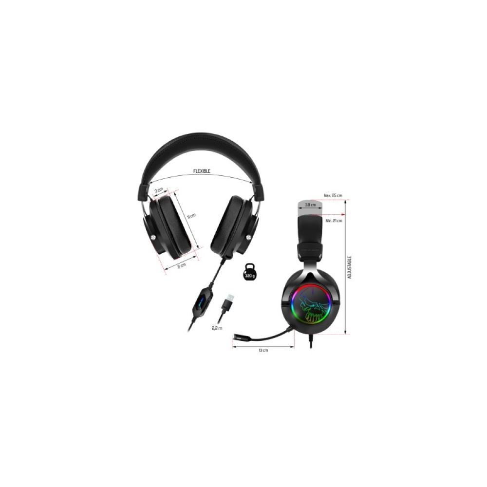 Spirit of Gamer - XPERT-H600 Auriculares Alámbrico Diadema Juego USB tipo A Negro