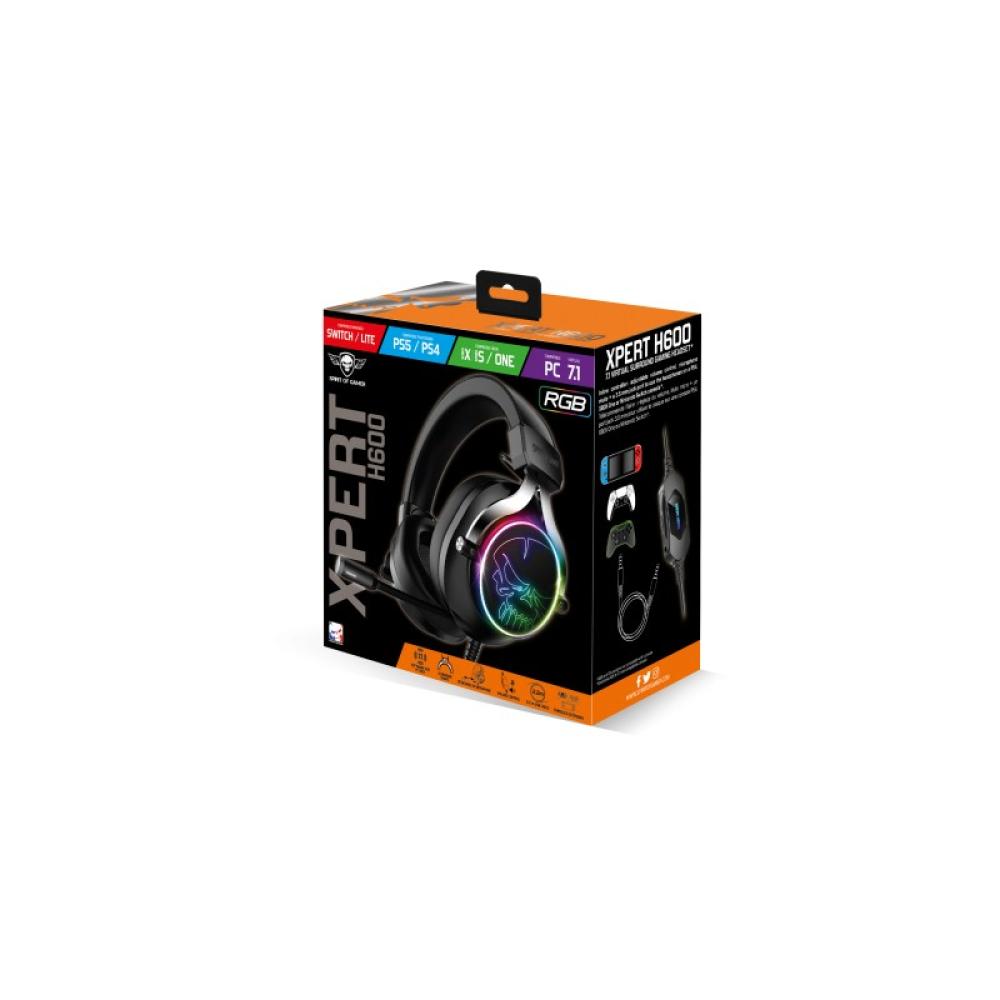 Spirit of Gamer - XPERT-H600 Auriculares Alámbrico Diadema Juego USB tipo A Negro
