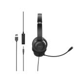 Acer - AHW154 Auriculares Alámbrico De mano Oficina/Centro de llamadas USB tipo A Negro