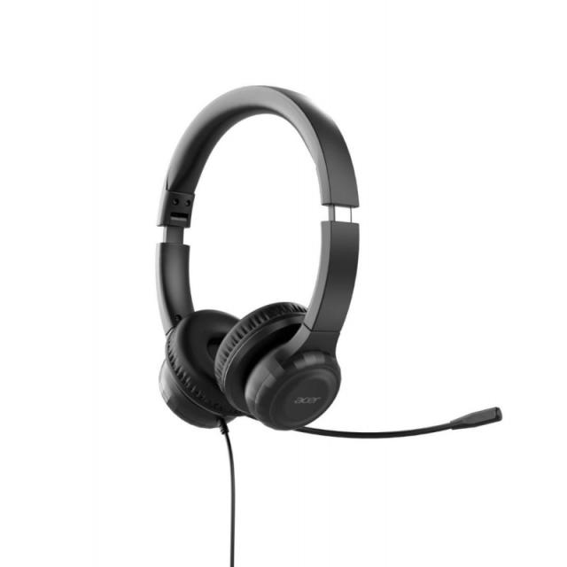 Acer - AHW154 Auriculares Alámbrico De mano Oficina/Centro de llamadas USB tipo A Negro