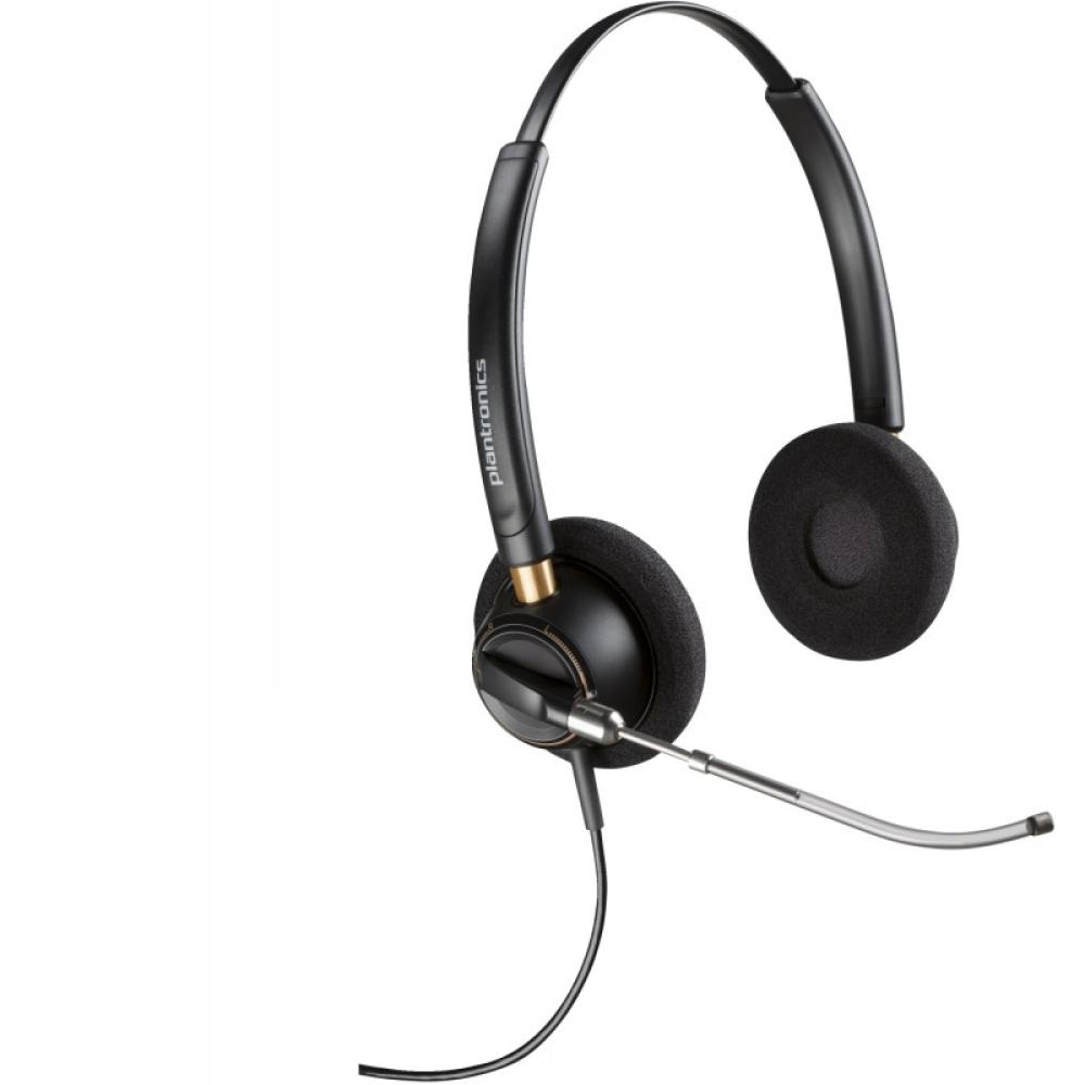 HP Poly - Auriculares binaurales Poly EncorePro 520V con tubo de voz y desconexión rápida