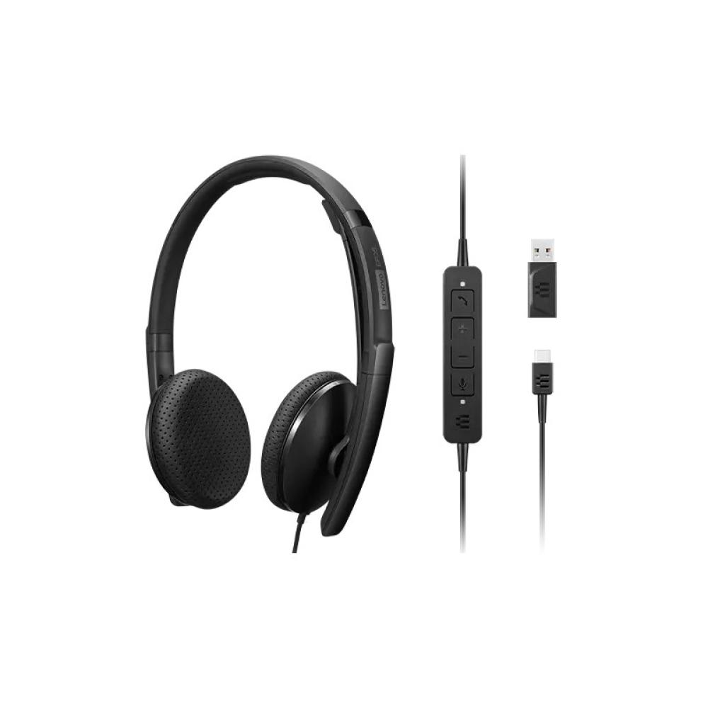 Lenovo - 4XD1M39028 auricular y casco Auriculares Alámbrico Diadema USB Tipo C Negro