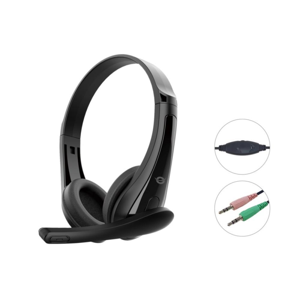 Conceptronic - POLONA06B3T auricular y casco Auriculares Alámbrico Diadema Llamadas/Música Negro