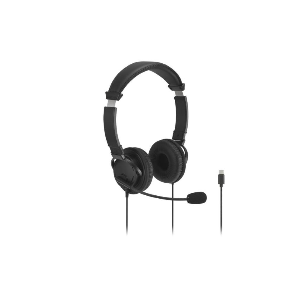 Kensington - Auriculares Classic EQ USB-C con control de volumen y micrófono