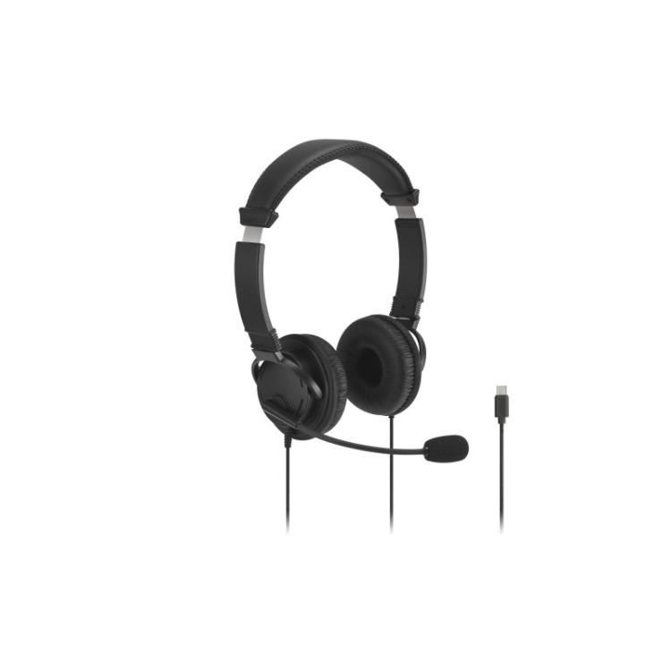 Kensington - Auriculares Classic EQ USB-C con control de volumen y micrófono