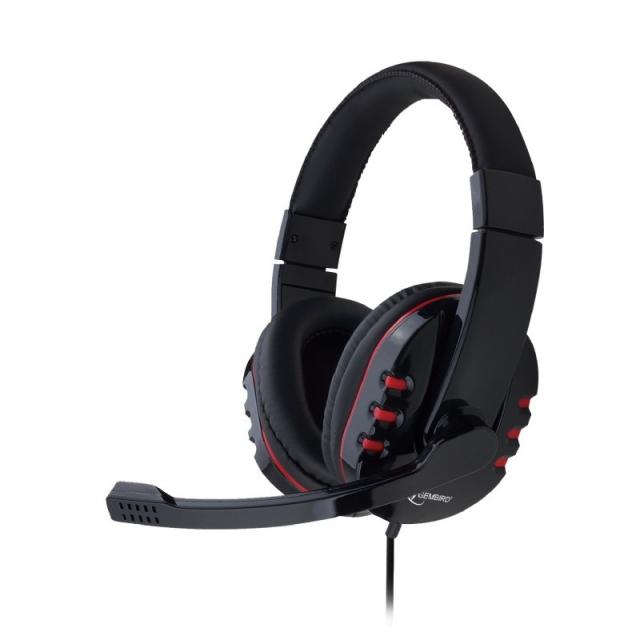 Gembird - GHS-402 auricular y casco Auriculares Alámbrico Diadema Juego Negro
