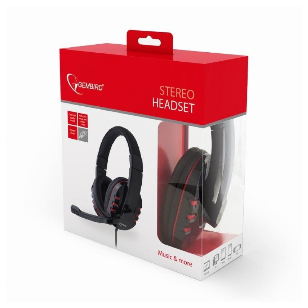Gembird - GHS-402 auricular y casco Auriculares Alámbrico Diadema Juego Negro