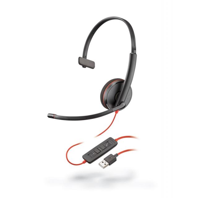 HP Poly - Blackwire 3210 Auriculares Alámbrico Diadema Llamadas/Música USB tipo A Negro