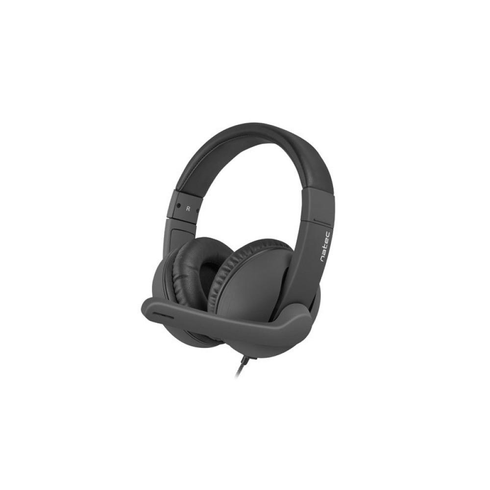 NATEC - Rhea Auriculares Diadema Conector de 3,5 mm Negro