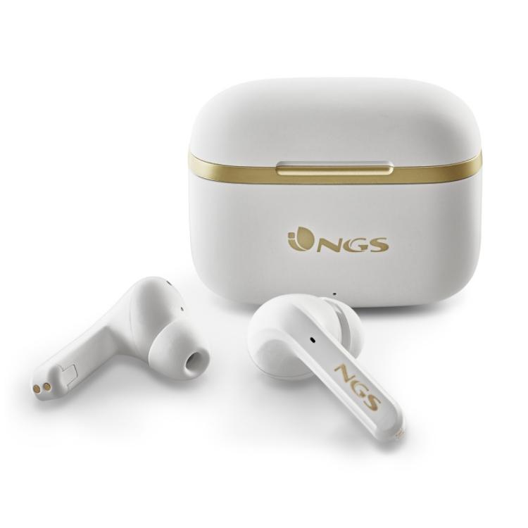 NGS - ARTICA TROPHY Auriculares Inalámbrico Dentro de oído Llamadas/Música USB Tipo C Bluetooth Oro, Blanco