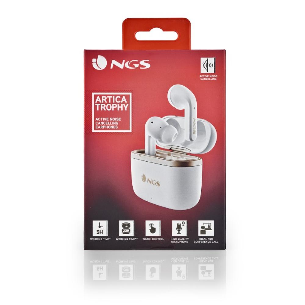 NGS - ARTICA TROPHY Auriculares Inalámbrico Dentro de oído Llamadas/Música USB Tipo C Bluetooth Oro, Blanco