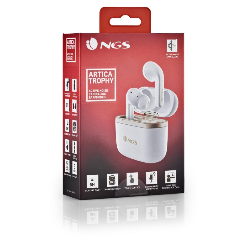 NGS - ARTICA TROPHY Auriculares Inalámbrico Dentro de oído Llamadas/Música USB Tipo C Bluetooth Oro, Blanco