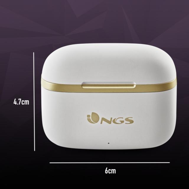 NGS - ARTICA TROPHY Auriculares Inalámbrico Dentro de oído Llamadas/Música USB Tipo C Bluetooth Oro, Blanco