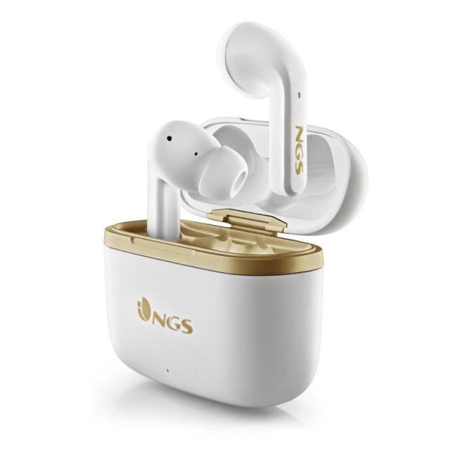 NGS - ARTICA TROPHY Auriculares Inalámbrico Dentro de oído Llamadas/Música USB Tipo C Bluetooth Oro, Blanco