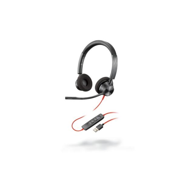 HP Poly - 3320 Auriculares Alámbrico Diadema Llamadas/Música USB tipo A Negro