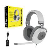 Corsair - HS65 SURROUND Auriculares Alámbrico De mano Juego Blanco