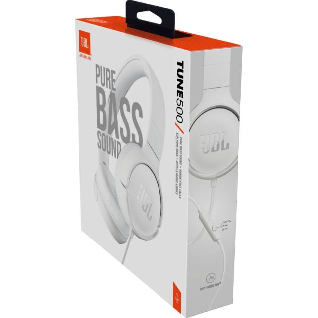 JBL - Tune 500 Auriculares Alámbrico Diadema Música Blanco