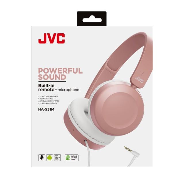JVC - HA-S31M-P Auriculares Alámbrico Diadema Llamadas/Música Rosa