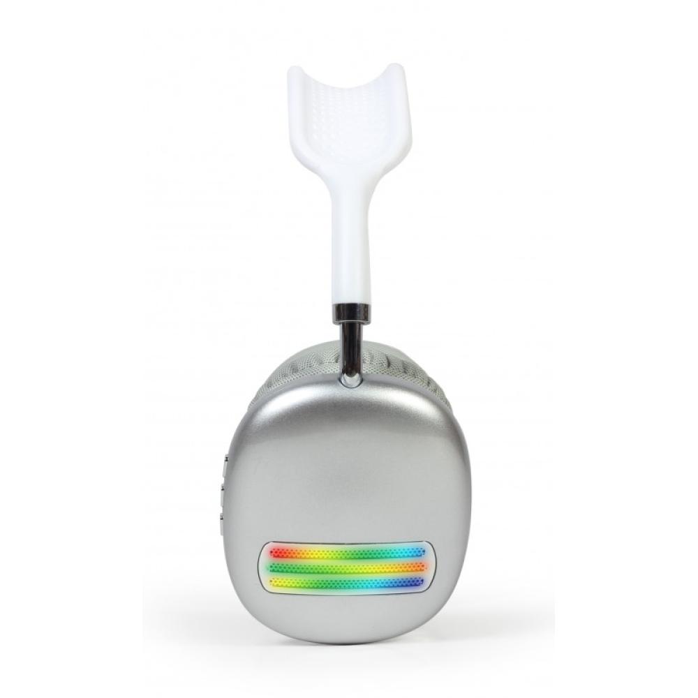 Gembird - BHP-LED-02-W auricular y casco Auriculares Inalámbrico Diadema Llamadas/Música Bluetooth Blanco