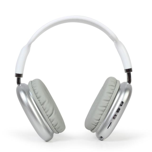 Gembird - BHP-LED-02-W auricular y casco Auriculares Inalámbrico Diadema Llamadas/Música Bluetooth Blanco