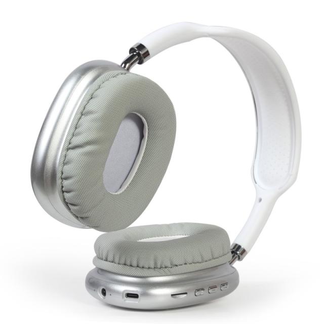 Gembird - BHP-LED-02-W auricular y casco Auriculares Inalámbrico Diadema Llamadas/Música Bluetooth Blanco