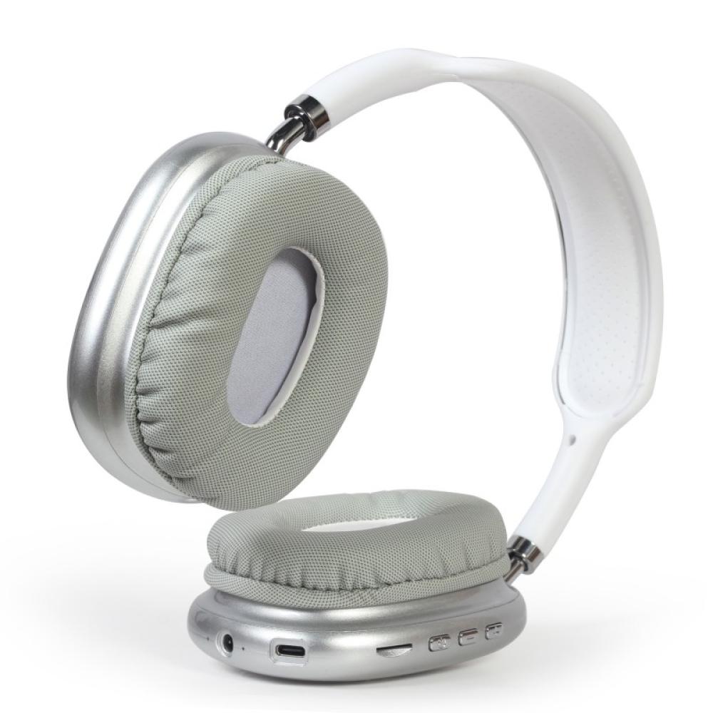 Gembird - BHP-LED-02-W auricular y casco Auriculares Inalámbrico Diadema Llamadas/Música Bluetooth Blanco